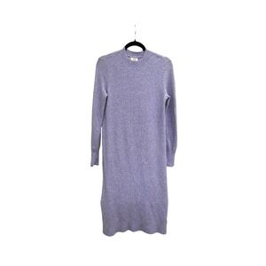 J.Crew Extra-Soft Heathered Lavender Knit Midi Sweater Dress CE357 Mens S